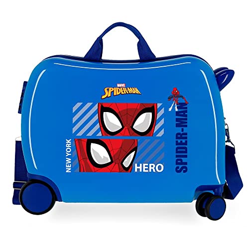 Marvel Spiderman Hero Kinderkoffer, Blau, 50 x 38 x 20 cm, starr, ABS-Kombinationsverschluss, 34 l, 1,8 kg, 4 Räder, Handgepäck Marvel Spiderman Hero Kinderkoffer, Blau, 50 x 38 x 20 cm, starr, ABS-Kombinationsverschluss, 34 l, 1,8 kg, 4 Räder, Handgepäck von Marvel
