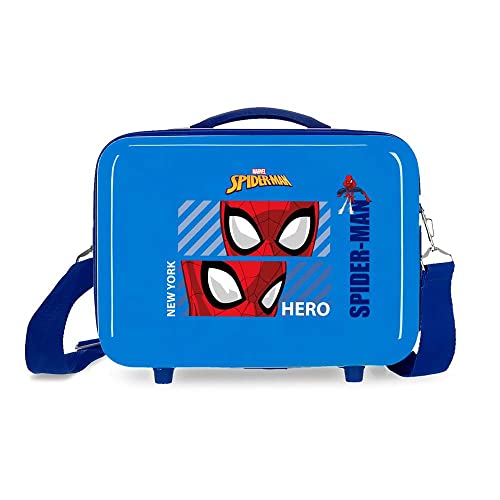 Marvel Spiderman Hero Kulturbeutel, anpassbar, mit Schultertasche, Blau, 29 x 21 x 15 cm, starr, ABS 9,14 l Marvel Spiderman Hero Kulturbeutel, anpassbar, mit Schultertasche, Blau, 29 x 21 x 15 cm, starr, ABS 9,14 l von Marvel