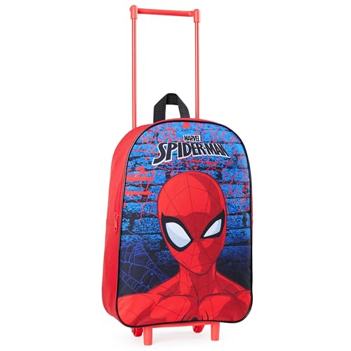 Marvel Spiderman Koffer Kinder, Faltbarer Trolley Handgepäck Leicht 39 x 27 cm 10.5 Liter, 2 Rollen & Ausziehbarem Griff Marvel Spiderman Koffer Kinder, Faltbarer Trolley Handgepäck Leicht 39 x 27 cm 10.5 Liter, 2 Rollen & Ausziehbarem Griff von Marvel