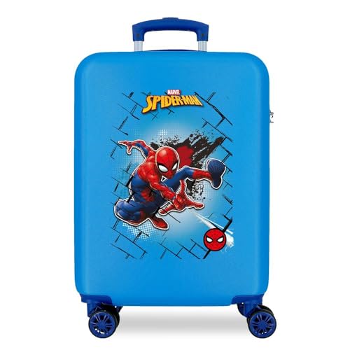 Marvel Spiderman Red Kabinentasche, blau, 38 x 55 x 20 cm, starr, ABS, seitlicher Zahlenkombinationsverschluss, 34 l, 2,66 kg, 4 Doppelrollen, Handgepäck. Marvel Spiderman Red Kabinentasche, blau, 38 x 55 x 20 cm, starr, ABS, seitlicher Zahlenkombinationsverschluss, 34 l, 2,66 kg, 4 Doppelrollen, Handgepäck. von Marvel
