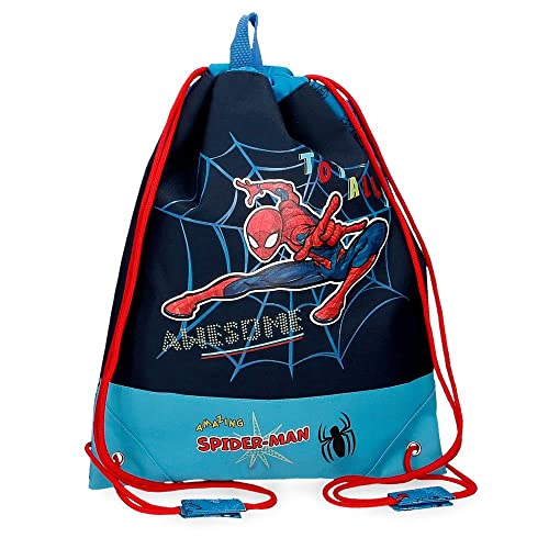 Marvel Spiderman Totally awesome Rucksack Sack Blau 32x42 cm Polyester von Marvel