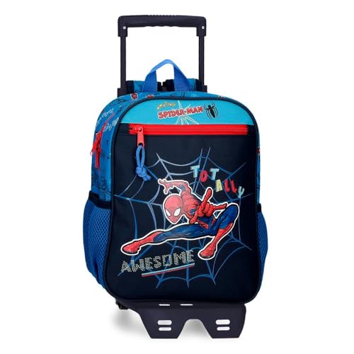 Marvel Spiderman Totally awesome Vorschulrucksack mit blauem Trolley 23x28x10 cm Polyester 6,44L Marvel Spiderman Totally awesome Vorschulrucksack mit blauem Trolley 23x28x10 cm Polyester 6,44L von Marvel