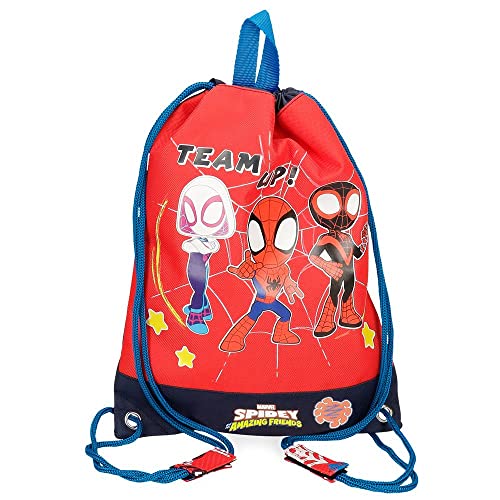 Marvel Spidey and Friends Rucksack, rote Tasche, 27 x 34 x 10 cm, Polyester von Marvel