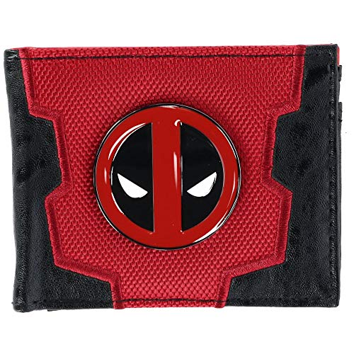 Offizielle lizenzierte Wunder Deadpool Anzug Metall Badge Logo Bi-Fold Wallet Offizielle lizenzierte Wunder Deadpool Anzug Metall Badge Logo Bi-Fold Wallet von Marvel