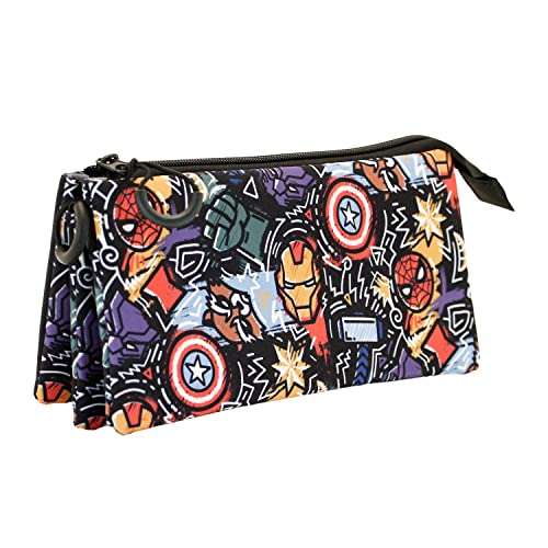 The Avengers Fun-FAN Dreifach Federmäppchen, Schwarz The Avengers Fun-FAN Dreifach Federmäppchen, Schwarz von Marvel