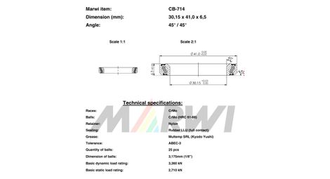 lenkradlager 30 15x41 0x6 5 45 45 cb714 cb 714 lenkradlager 30 15x41 0x6 5 45 45 cb714 cb 714 von Marwi