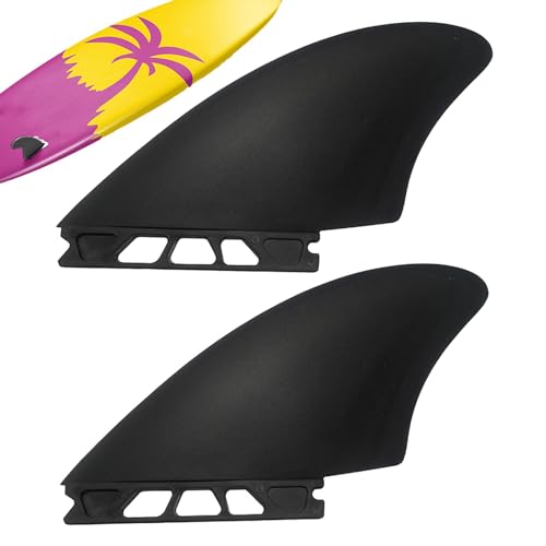 Maseyivi 2-teiliges Surfbrett-Flossen-Set, Surfbrett-Heckruder-Set, 2 Stück,Flexible PVC-Longboard-Flossen Paddleboard-Surfflossen - Kompakte Stand-Up-Paddle-Board-Flossen, Paddle-Board-Zubehör für von Maseyivi