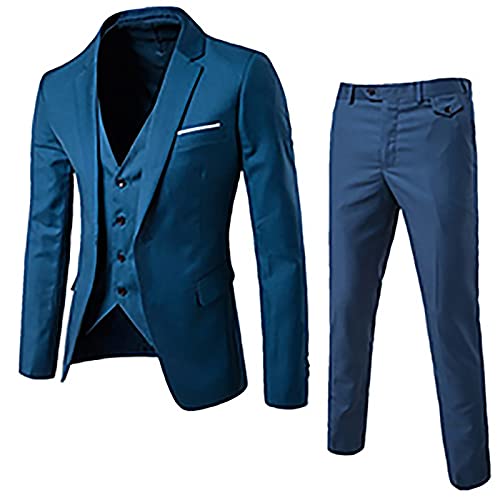 Anzug Dreiteiliger Set Herren Modisches Einfarbige Business-Kleidung Anzugmantel mit einem Knopf und Langen Ärmeln + Einreihige Anzugweste + Anzughosen Geschäftskleidung Für Männer M~6XL Anzug Dreiteiliger Set Herren Modisches Einfarbige Business-Kleidung Anzugmantel mit einem Knopf und Langen Ärmeln + Einreihige Anzugweste + Anzughosen Geschäftskleidung Für Männer M~6XL von Masrin
