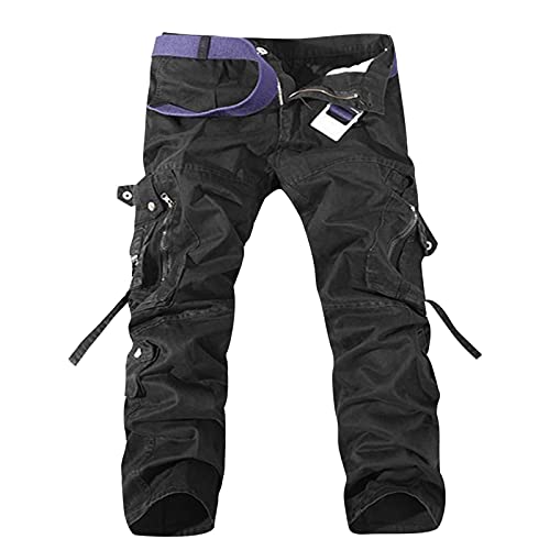 Cargohose für Herren Verwaschene Overalls mit Mehreren Taschen Safety Combat Workwear Weite Outdoor Hose Hose mit weitem Bein Freizeithosen S 7XL Cargohose für Herren Verwaschene Overalls mit Mehreren Taschen Safety Combat Workwear Weite Outdoor Hose Hose mit weitem Bein Freizeithosen S 7XL von Masrin