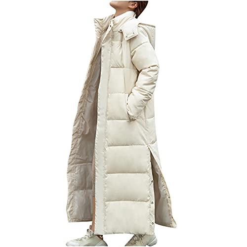 Daunenjacke mit Kapuze Damen Langer Warmer wattierter Mantel Einfarbige Winterjacke Knöchellange geschlitzte Steppjacke Daunenjacke mit Rollkragen Wintermantel Bomberjacken Übergangsjacke Daunenjacke mit Kapuze Damen Langer Warmer wattierter Mantel Einfarbige Winterjacke Knöchellange geschlitzte Steppjacke Daunenjacke mit Rollkragen Wintermantel Bomberjacken Übergangsjacke von Masrin