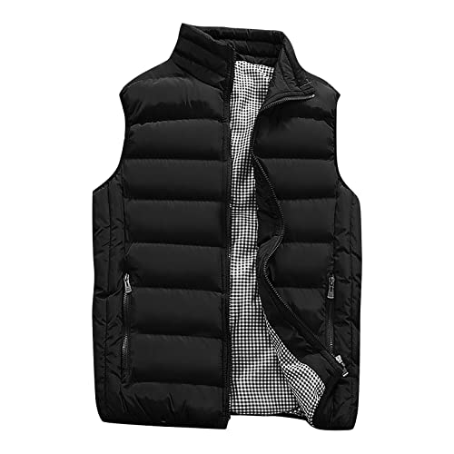 Daunenweste aus Baumwolle Damen Herren Winterjacke Einfarbige kurze Daunenjacke Ärmelloser Daunenmantel mit Stehkragen Wattierte Steppjacke aus Baumwolle Übergangsjacke Wintermantel Pufferjacke Daunenweste aus Baumwolle Damen Herren Winterjacke Einfarbige kurze Daunenjacke Ärmelloser Daunenmantel mit Stehkragen Wattierte Steppjacke aus Baumwolle Übergangsjacke Wintermantel Pufferjacke von Masrin
