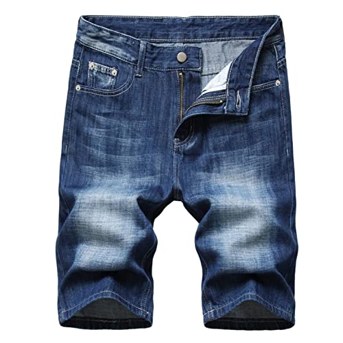 Herren Jeans Shorts Sommer Lässige Jeanshose mit elastischer Taille, Kordelzug und Taschen Plus Size Cargohose Herren Jeans Shorts Sommer Lässige Jeanshose mit elastischer Taille, Kordelzug und Taschen Plus Size Cargohose von Masrin