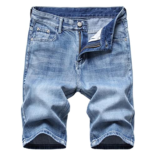 Herren Jeans Shorts Sommer Lässige Jeanshose mit elastischer Taille, Kordelzug und Taschen Plus Size Cargohose von Masrin