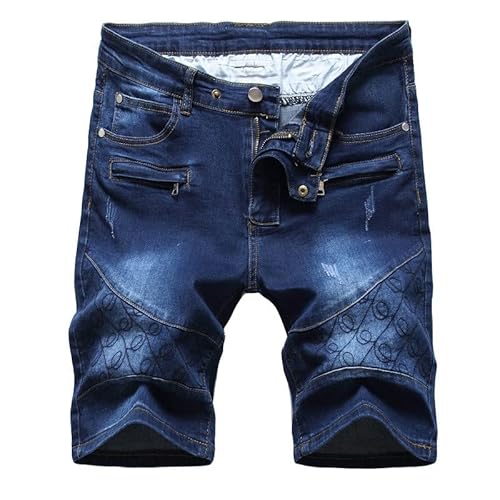 Herren Jeans Shorts Sommer Lässige Jeanshose mit elastischer Taille, Kordelzug und Taschen Plus Size Cargohose Herren Jeans Shorts Sommer Lässige Jeanshose mit elastischer Taille, Kordelzug und Taschen Plus Size Cargohose von Masrin