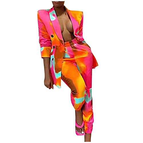 Hosenanzüge Damen Zweiteiliges Set Business Casual 2-teiliges Outfit Professionelle Kleidung Anzug Anzugjacke mit Revers Lang Anzughose Bürodame Kostüme & Blazer Hose Arbeitskleidung Hosenanzüge Damen Zweiteiliges Set Business Casual 2-teiliges Outfit Professionelle Kleidung Anzug Anzugjacke mit Revers Lang Anzughose Bürodame Kostüme & Blazer Hose Arbeitskleidung von Masrin