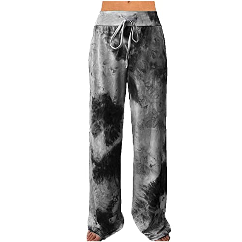 Jogginghose Damen Modische Sporthose mit Batikdruck Freizeithose mit hoher Taille Weite Hose mit weitem Bein Trainingshosen Fitnesshosen Wanderhose Outdoorhose Haremshose Sweatpants Jogginghose Damen Modische Sporthose mit Batikdruck Freizeithose mit hoher Taille Weite Hose mit weitem Bein Trainingshosen Fitnesshosen Wanderhose Outdoorhose Haremshose Sweatpants von Masrin