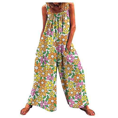 Jumpsuit Damen Sommer Latzhose Lang Oversize Arbeitshose Bunt Schmetterling Cargohose Einteiler Overall Breite Bein Bib Pants mit großer Tasche Ärmellos Jumper Spielanzug Onesie Romper Hosenanzug Jumpsuit Damen Sommer Latzhose Lang Oversize Arbeitshose Bunt Schmetterling Cargohose Einteiler Overall Breite Bein Bib Pants mit großer Tasche Ärmellos Jumper Spielanzug Onesie Romper Hosenanzug von Masrin