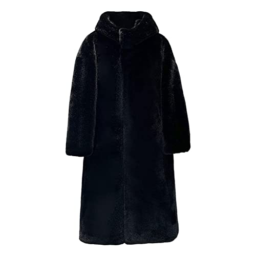 Kunstpelz Mantel Damen Warme pelzige Winterjacke Rollkragen Plüschjacke mit Langen Ärmeln Thermo Bademantel Verdickender Fleecemantel Verlängernder Trenchcoat Übergangsjacke Wintermantel Kunstpelz Mantel Damen Warme pelzige Winterjacke Rollkragen Plüschjacke mit Langen Ärmeln Thermo Bademantel Verdickender Fleecemantel Verlängernder Trenchcoat Übergangsjacke Wintermantel von Masrin