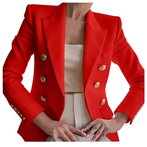Masrin Blazer Damen Petite Anzug Elegante Einfarbig Anzugjacke Business Bürojacke Doppelreiher offene Vorderseite Geschäft Büro Jacke Schlanke Passform Bürodame Arbeitskleidung Für Abschlussball Masrin Blazer Damen Petite Anzug Elegante Einfarbig Anzugjacke Business Bürojacke Doppelreiher offene Vorderseite Geschäft Büro Jacke Schlanke Passform Bürodame Arbeitskleidung Für Abschlussball von Masrin