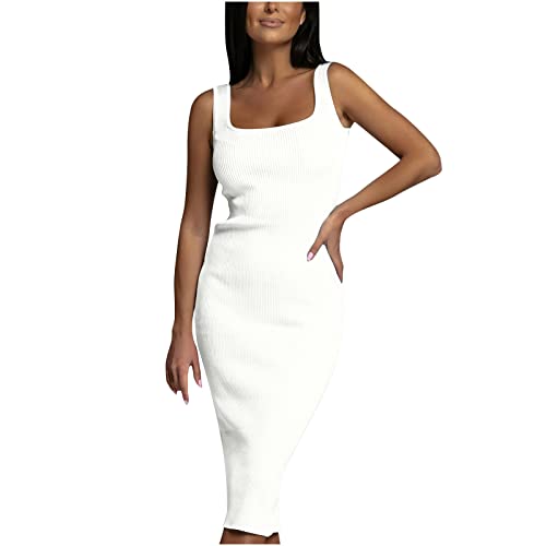 Masrin Etuikleid Damen Sexy Einfarbiges Figurbetontes Geripptes Kleid Ärmelloses Wickelkleid mit U-Ausschnitt Wrap Gesäß Abnehmen Kleider Partykleid Geschäftskleid Arbeitskleid Für Frauen Masrin Etuikleid Damen Sexy Einfarbiges Figurbetontes Geripptes Kleid Ärmelloses Wickelkleid mit U-Ausschnitt Wrap Gesäß Abnehmen Kleider Partykleid Geschäftskleid Arbeitskleid Für Frauen von Masrin