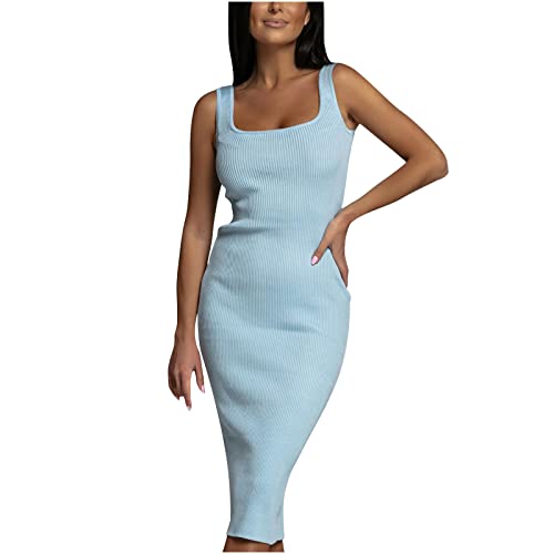 Masrin Etuikleid Damen Sexy Einfarbiges Figurbetontes Geripptes Kleid Ärmelloses Wickelkleid mit U-Ausschnitt Wrap Gesäß Abnehmen Kleider Partykleid Geschäftskleid Arbeitskleid Für Frauen Masrin Etuikleid Damen Sexy Einfarbiges Figurbetontes Geripptes Kleid Ärmelloses Wickelkleid mit U-Ausschnitt Wrap Gesäß Abnehmen Kleider Partykleid Geschäftskleid Arbeitskleid Für Frauen von Masrin