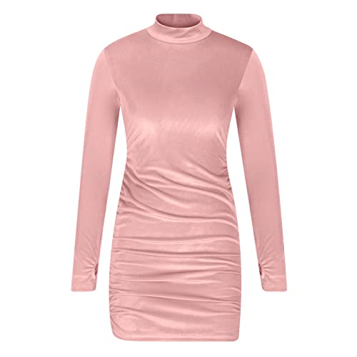 Masrin Etuikleid Damen Sexy Einfarbiges Minikleid aus Goldenem Samt Rollkragen Langen Ärmeln Bleistiftkleid Gerafftes Figurbetontes Kleid Frühlingskleid Club Partykleid Ballkleid Karnevalskleid Masrin Etuikleid Damen Sexy Einfarbiges Minikleid aus Goldenem Samt Rollkragen Langen Ärmeln Bleistiftkleid Gerafftes Figurbetontes Kleid Frühlingskleid Club Partykleid Ballkleid Karnevalskleid von Masrin