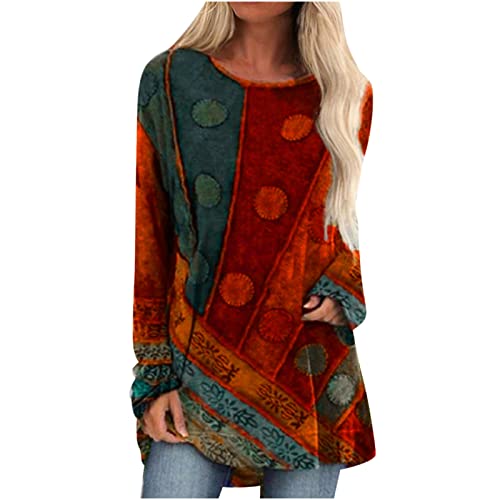 Masrin Lockeres Langarmshirt Damen Ethno Stil 3D Druck Oberteile Großer Langer Pullover Frühlings Fall Shirt Retro Polka Dots Motiv Pulli Tops Langarmbluse Tunika Persönlichkeit Streetwear Masrin Lockeres Langarmshirt Damen Ethno Stil 3D Druck Oberteile Großer Langer Pullover Frühlings Fall Shirt Retro Polka Dots Motiv Pulli Tops Langarmbluse Tunika Persönlichkeit Streetwear von Masrin