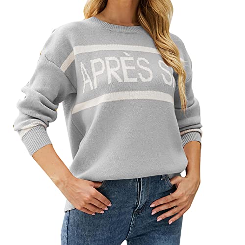 Masrin Oberteile Damen Herbst Winter Warmes Sweater Sweatshirt Rundhals Langarm Pullover Lustiger Briefdruck Pulli Tops Apres Ski Langarmshirt Basic Shirt Loses All-Match Tunika Bluse Masrin Oberteile Damen Herbst Winter Warmes Sweater Sweatshirt Rundhals Langarm Pullover Lustiger Briefdruck Pulli Tops Apres Ski Langarmshirt Basic Shirt Loses All-Match Tunika Bluse von Masrin