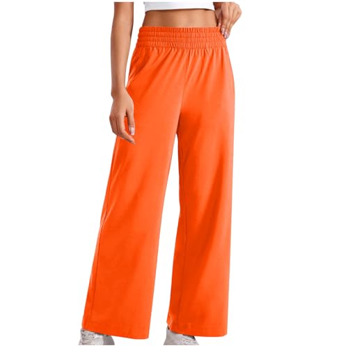 Masrin Palazzo Hose Damen Einfarbig Sportliche Freizeithose mit Elastischem Bund und Seitentaschen Locker Sommerhose Weitem Bein Hosen Weich und bequem Stoffhose Laufhose Sporthose Jogginghose Masrin Palazzo Hose Damen Einfarbig Sportliche Freizeithose mit Elastischem Bund und Seitentaschen Locker Sommerhose Weitem Bein Hosen Weich und bequem Stoffhose Laufhose Sporthose Jogginghose von Masrin