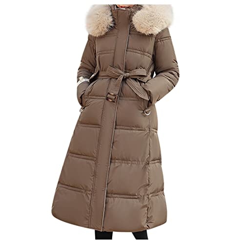 Masrin Parka Damen Lang übers Knie Daunenjacke Einfarbige Steppjacke Stehkragen Daunenmantel Gürtel Tunika Winterjacke Reißverschluss Übergangsjacke Wintermantel Trenchcoat Windbreaker Bomberjacke Masrin Parka Damen Lang übers Knie Daunenjacke Einfarbige Steppjacke Stehkragen Daunenmantel Gürtel Tunika Winterjacke Reißverschluss Übergangsjacke Wintermantel Trenchcoat Windbreaker Bomberjacke von Masrin