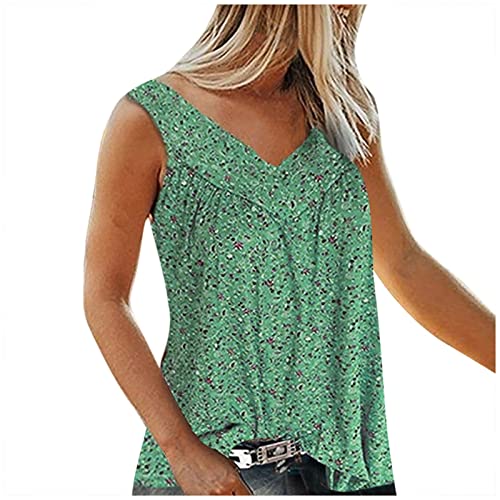 Masrin Tank Top Damen Sommer Blumen Druck Shirt Ärmellose Weste mit V-Ausschnitt Lässiges Basic Shirt Allgleiches Tunika Bluse Loose Fit Laufshirt Sportweste Tanktops Strandwear S-5XL Masrin Tank Top Damen Sommer Blumen Druck Shirt Ärmellose Weste mit V-Ausschnitt Lässiges Basic Shirt Allgleiches Tunika Bluse Loose Fit Laufshirt Sportweste Tanktops Strandwear S-5XL von Masrin