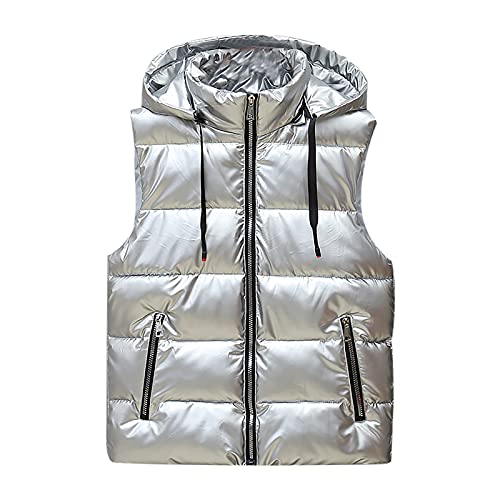 Masrin Weste Damen Kurz Baumwolle Daunenjacke Mit Kapuze Ärmellose Stehkragen Daunenweste Reißverschluss Steppweste Einfarbige Übergangsjacke Wintermantel Pufferjacke Winterjacke Softshelljacke Masrin Weste Damen Kurz Baumwolle Daunenjacke Mit Kapuze Ärmellose Stehkragen Daunenweste Reißverschluss Steppweste Einfarbige Übergangsjacke Wintermantel Pufferjacke Winterjacke Softshelljacke von Masrin