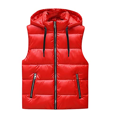 Masrin Weste Damen Kurz Baumwolle Daunenjacke Mit Kapuze Ärmellose Stehkragen Daunenweste Reißverschluss Steppweste Einfarbige Übergangsjacke Wintermantel Pufferjacke Winterjacke Softshelljacke Masrin Weste Damen Kurz Baumwolle Daunenjacke Mit Kapuze Ärmellose Stehkragen Daunenweste Reißverschluss Steppweste Einfarbige Übergangsjacke Wintermantel Pufferjacke Winterjacke Softshelljacke von Masrin