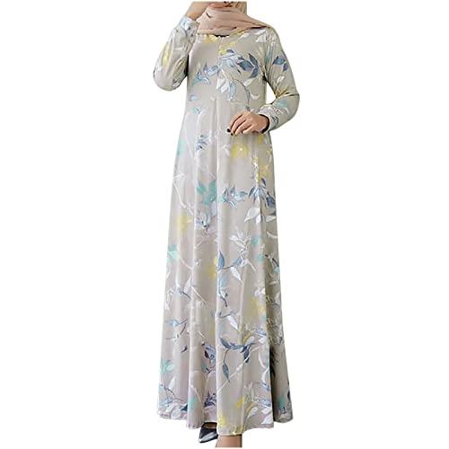 Muslimisches Maxikleid Damen Elegant Blumendruck Swing Kleid Rundhals Langen Ärmeln Herbstkleid Taille zurückziehen Skaterkleid Moslem A-Linien Kleid Muslimisch Knöchellanges Kleider Muslimisches Maxikleid Damen Elegant Blumendruck Swing Kleid Rundhals Langen Ärmeln Herbstkleid Taille zurückziehen Skaterkleid Moslem A-Linien Kleid Muslimisch Knöchellanges Kleider von Masrin