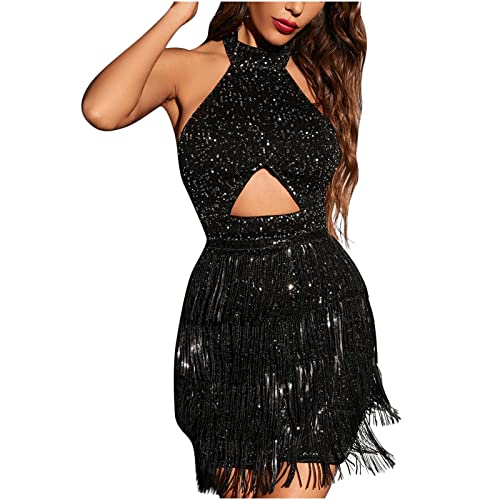 Nachtclub Pailletten Kleid Damen Sexy Perlen Fransen Performance Kostümsets Neckholder Weste + Minirock Club Anzug Rave Party Dance Funkelnde Festivalkleidung Boho Hüftschal Quasten Bauch Minirock Nachtclub Pailletten Kleid Damen Sexy Perlen Fransen Performance Kostümsets Neckholder Weste + Minirock Club Anzug Rave Party Dance Funkelnde Festivalkleidung Boho Hüftschal Quasten Bauch Minirock von Masrin