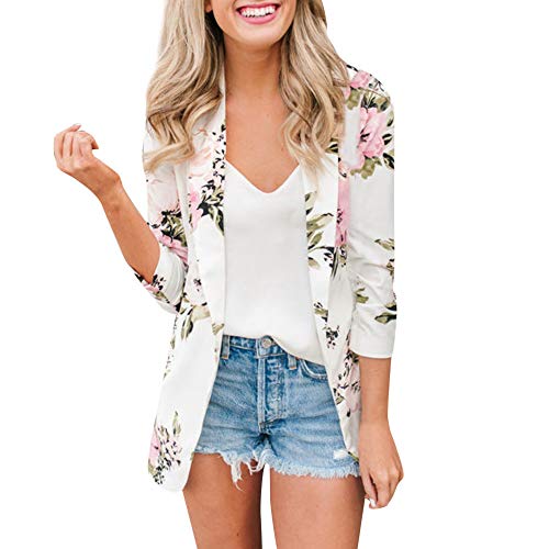 Petite Anzug Für Damen Blazer Fashion Blumen Motiv Anzugjacke Business Casual Anzug Mantel Knöpfen offene Vorderseite Übergangsjacke Gemütlich Formaler Geschäftskleidung Für Hochzeit Party von Masrin