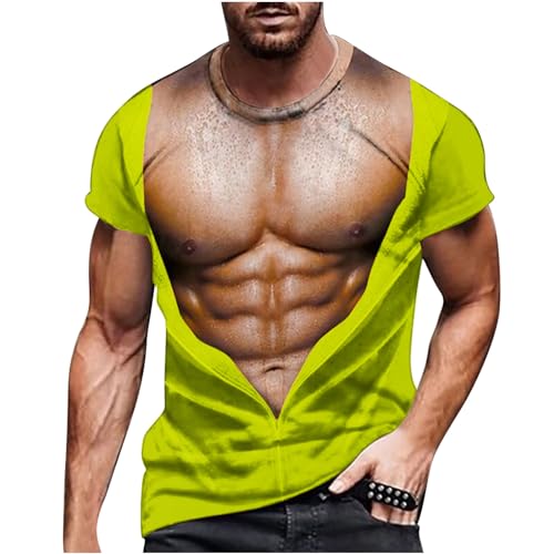 Simuliertes T-Shirt für muskulöse Männer Lustige 3D Druck Oberteile Herren Bodybuilding Simuliertes Muskel Tattoo Tshirt Lässige Nackte Haut Brustmuskel T-Shirts Witzige Streetwear 34-38 5XL Simuliertes T-Shirt für muskulöse Männer Lustige 3D Druck Oberteile Herren Bodybuilding Simuliertes Muskel Tattoo Tshirt Lässige Nackte Haut Brustmuskel T-Shirts Witzige Streetwear 34-38 5XL von Masrin