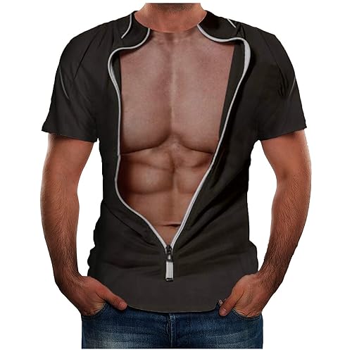 Simuliertes T-Shirt für muskulöse Männer Lustige 3D Druck Oberteile Herren Bodybuilding Simuliertes Muskel Tattoo Tshirt Lässige Nackte Haut Brustmuskel T-Shirts Witzige Streetwear 34-38 5XL Simuliertes T-Shirt für muskulöse Männer Lustige 3D Druck Oberteile Herren Bodybuilding Simuliertes Muskel Tattoo Tshirt Lässige Nackte Haut Brustmuskel T-Shirts Witzige Streetwear 34-38 5XL von Masrin