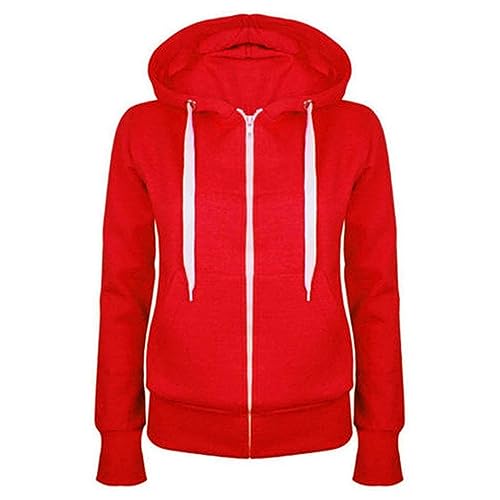 Sweatjacke Damen Full Zip Übergangsjacke Einfarbig Hoodie Sweatshirt Mantel Leicht taillierte College Jacke mit Kapuze Baumwolle Sportjacke Trainingsjacke Sweatshirtjacke Kapuzenjacke Sweatjacke Damen Full Zip Übergangsjacke Einfarbig Hoodie Sweatshirt Mantel Leicht taillierte College Jacke mit Kapuze Baumwolle Sportjacke Trainingsjacke Sweatshirtjacke Kapuzenjacke von Masrin