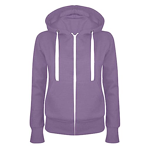 Sweatjacke Damen Full Zip Übergangsjacke Einfarbig Hoodie Sweatshirt Mantel Leicht taillierte College Jacke mit Kapuze Baumwolle Sportjacke Trainingsjacke Sweatshirtjacke Kapuzenjacke Sweatjacke Damen Full Zip Übergangsjacke Einfarbig Hoodie Sweatshirt Mantel Leicht taillierte College Jacke mit Kapuze Baumwolle Sportjacke Trainingsjacke Sweatshirtjacke Kapuzenjacke von Masrin