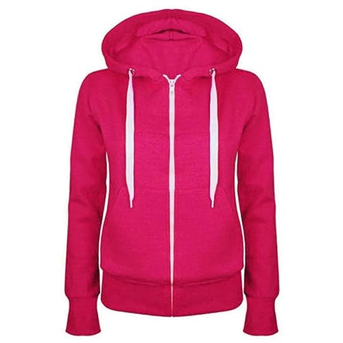 Sweatjacke Damen Full Zip Übergangsjacke Einfarbig Hoodie Sweatshirt Mantel Leicht taillierte College Jacke mit Kapuze Baumwolle Sportjacke Trainingsjacke Sweatshirtjacke Kapuzenjacke Sweatjacke Damen Full Zip Übergangsjacke Einfarbig Hoodie Sweatshirt Mantel Leicht taillierte College Jacke mit Kapuze Baumwolle Sportjacke Trainingsjacke Sweatshirtjacke Kapuzenjacke von Masrin