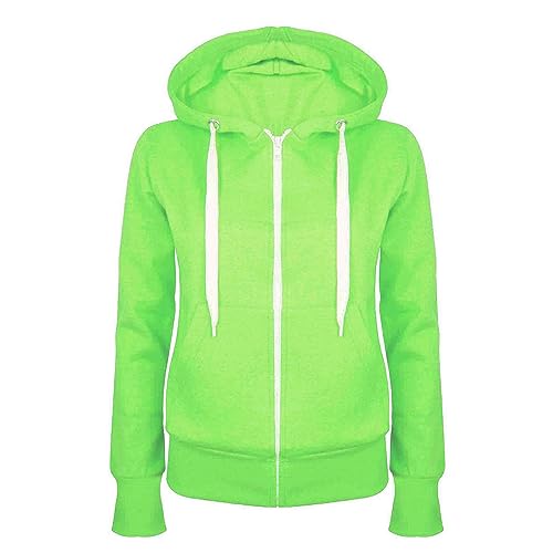 Sweatjacke Damen Full Zip Übergangsjacke Einfarbig Hoodie Sweatshirt Mantel Leicht taillierte College Jacke mit Kapuze Baumwolle Sportjacke Trainingsjacke Sweatshirtjacke Kapuzenjacke Sweatjacke Damen Full Zip Übergangsjacke Einfarbig Hoodie Sweatshirt Mantel Leicht taillierte College Jacke mit Kapuze Baumwolle Sportjacke Trainingsjacke Sweatshirtjacke Kapuzenjacke von Masrin