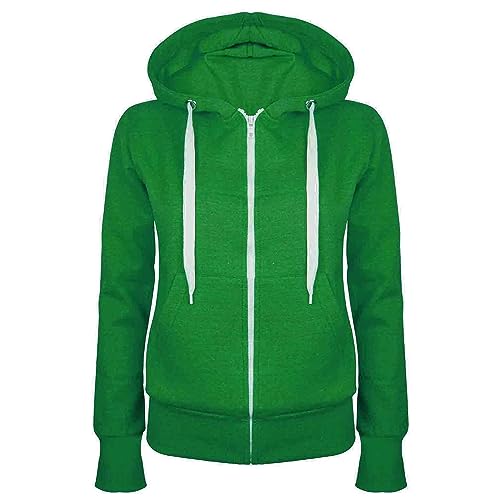 Sweatjacke Damen Full Zip Übergangsjacke Einfarbig Hoodie Sweatshirt Mantel Leicht taillierte College Jacke mit Kapuze Baumwolle Sportjacke Trainingsjacke Sweatshirtjacke Kapuzenjacke Sweatjacke Damen Full Zip Übergangsjacke Einfarbig Hoodie Sweatshirt Mantel Leicht taillierte College Jacke mit Kapuze Baumwolle Sportjacke Trainingsjacke Sweatshirtjacke Kapuzenjacke von Masrin