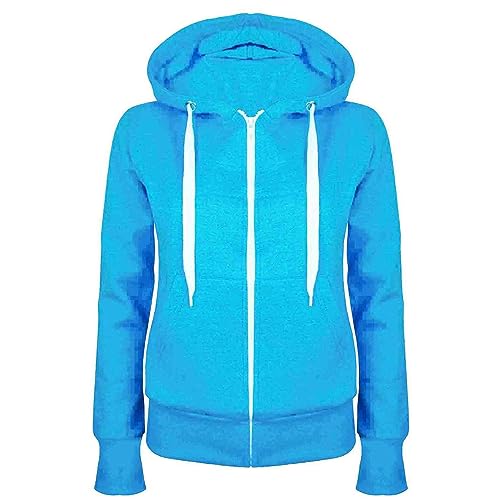 Sweatjacke Damen Full Zip Übergangsjacke Einfarbig Hoodie Sweatshirt Mantel Leicht taillierte College Jacke mit Kapuze Baumwolle Sportjacke Trainingsjacke Sweatshirtjacke Kapuzenjacke Sweatjacke Damen Full Zip Übergangsjacke Einfarbig Hoodie Sweatshirt Mantel Leicht taillierte College Jacke mit Kapuze Baumwolle Sportjacke Trainingsjacke Sweatshirtjacke Kapuzenjacke von Masrin