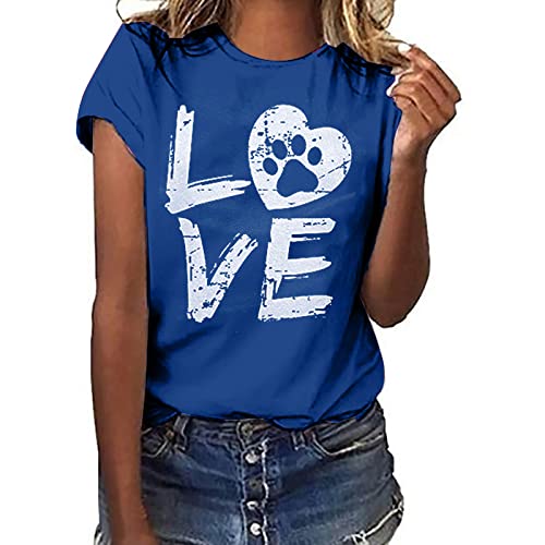 Tshirt Damen Lässige Elektrokardiogramm Druck Oberteile Herzschlagkurve Pullover T-shirt Einfarbiges Basic Shirt Rundhals Kurzarm Sommer Tops Lockere All-Match Tunika Bluse Laufshirt Sportshirt Tshirt Damen Lässige Elektrokardiogramm Druck Oberteile Herzschlagkurve Pullover T-shirt Einfarbiges Basic Shirt Rundhals Kurzarm Sommer Tops Lockere All-Match Tunika Bluse Laufshirt Sportshirt von Masrin