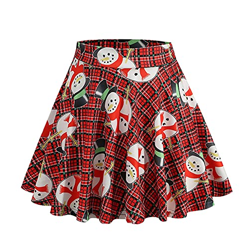 Weihnachtsrock Damen Weihnachten Thema Minirock Schaukelrock mit Hoher Taille Tunika Tanzrock Kurzes Kleid Karierter Faltenrock Weihnachtskleid All-Match Partykleid Ballkleid Festkleid Weihnachtsrock Damen Weihnachten Thema Minirock Schaukelrock mit Hoher Taille Tunika Tanzrock Kurzes Kleid Karierter Faltenrock Weihnachtskleid All-Match Partykleid Ballkleid Festkleid von Masrin