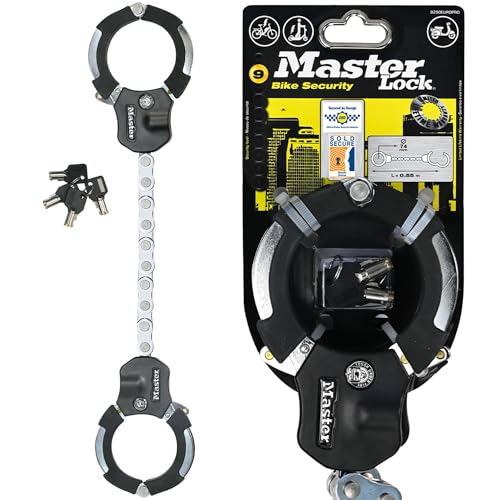 Master Lock zertifiziert und patentierte E Scooter Schloss, Handschellenschloss, Fahrradschloss, 55 cm, ideal für Scooter Roller, Fahrrad, Kinderwagen von Master Lock