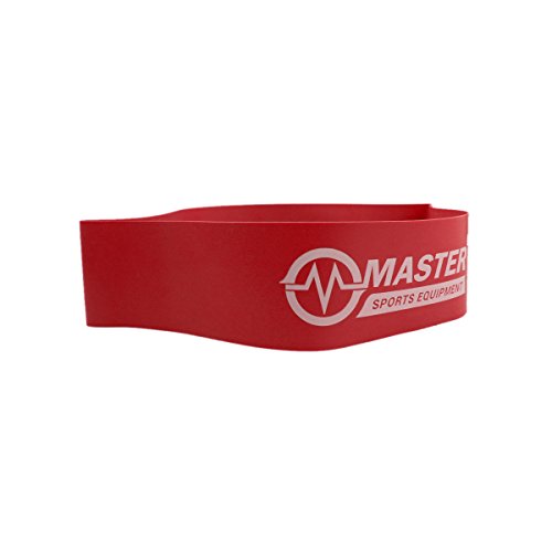 Master Erwachsene Fitnessband Aerobic Tone Loop-0, 5 mm Widerstandsband, rot, One Size von Master