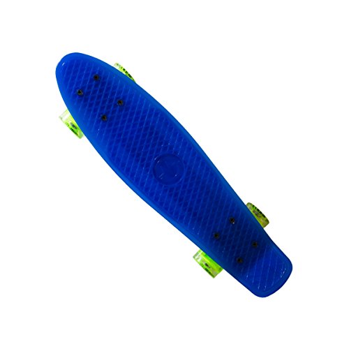 Master Kunststoff-Board mit Leuchtrollen Mini Cruiser, Blau, One Size von Master