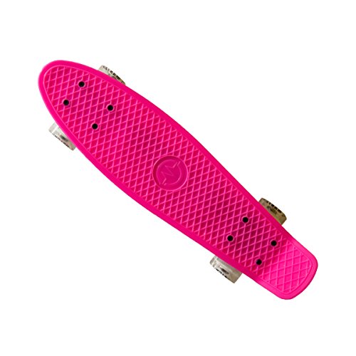 Master Kunststoff-Board mit Leuchtrollen Mini Cruiser, Rosa, One Size von Master